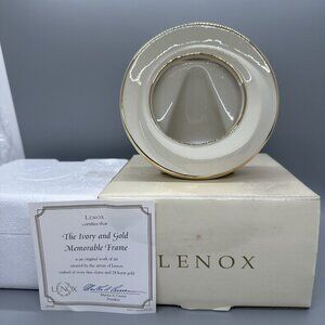 Lenox Ivory & Gold Memorable Picture Frame Ivory Fine China Gold Rimmed